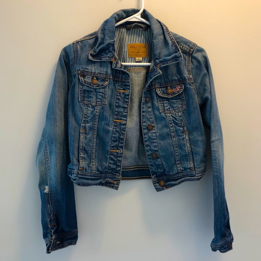 Hollister Cropped Denim Jean Jacket